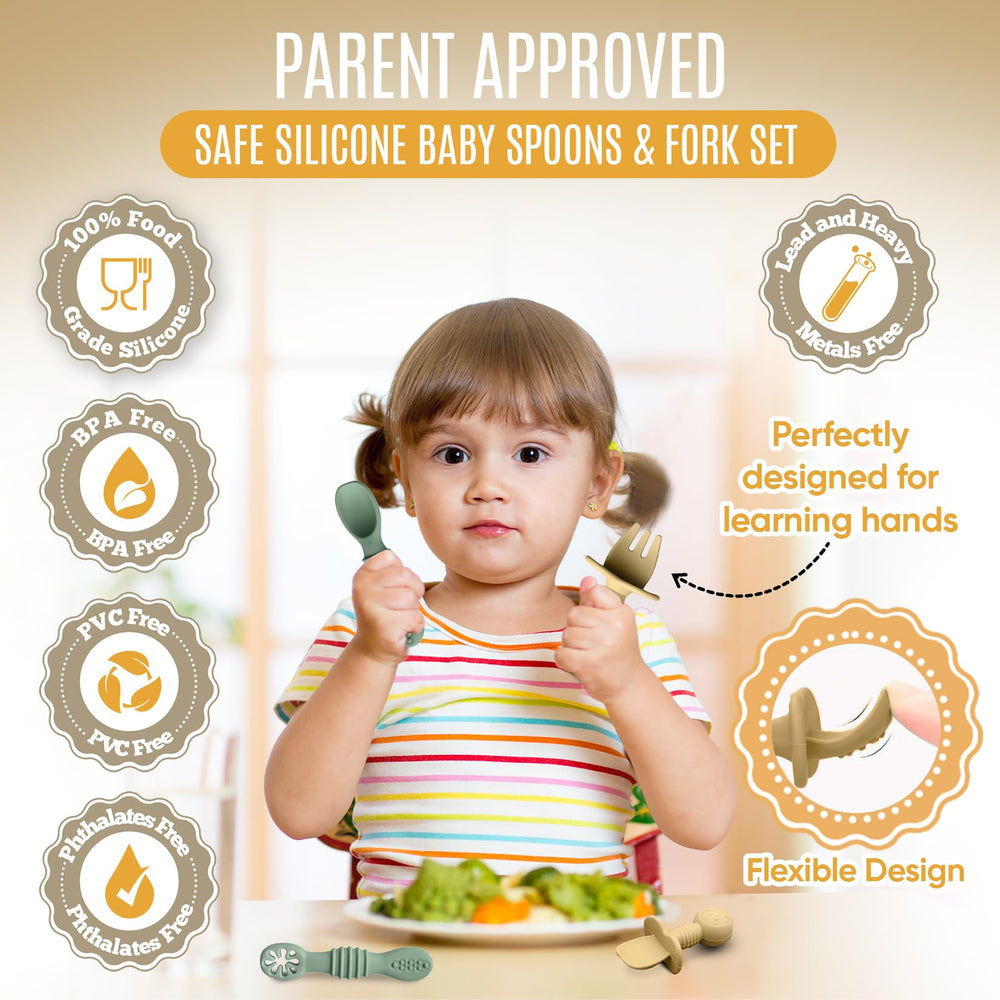 HippoBaby baby spoon rounded-tip closeup for soft foods and tender gums