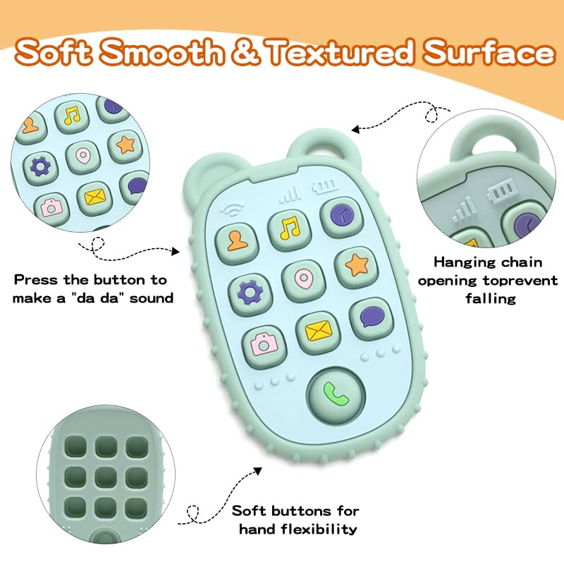 HippoBaby dishwasher-safe teether set, easy clean after playtime