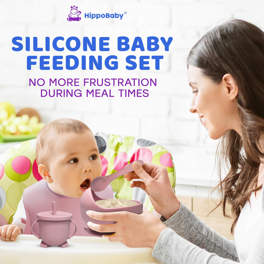 HippoBaby divided plate keeps foods neatly organized for little tasters