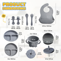 HippoBaby divided plate with clear sections helps little eaters explore foods.
