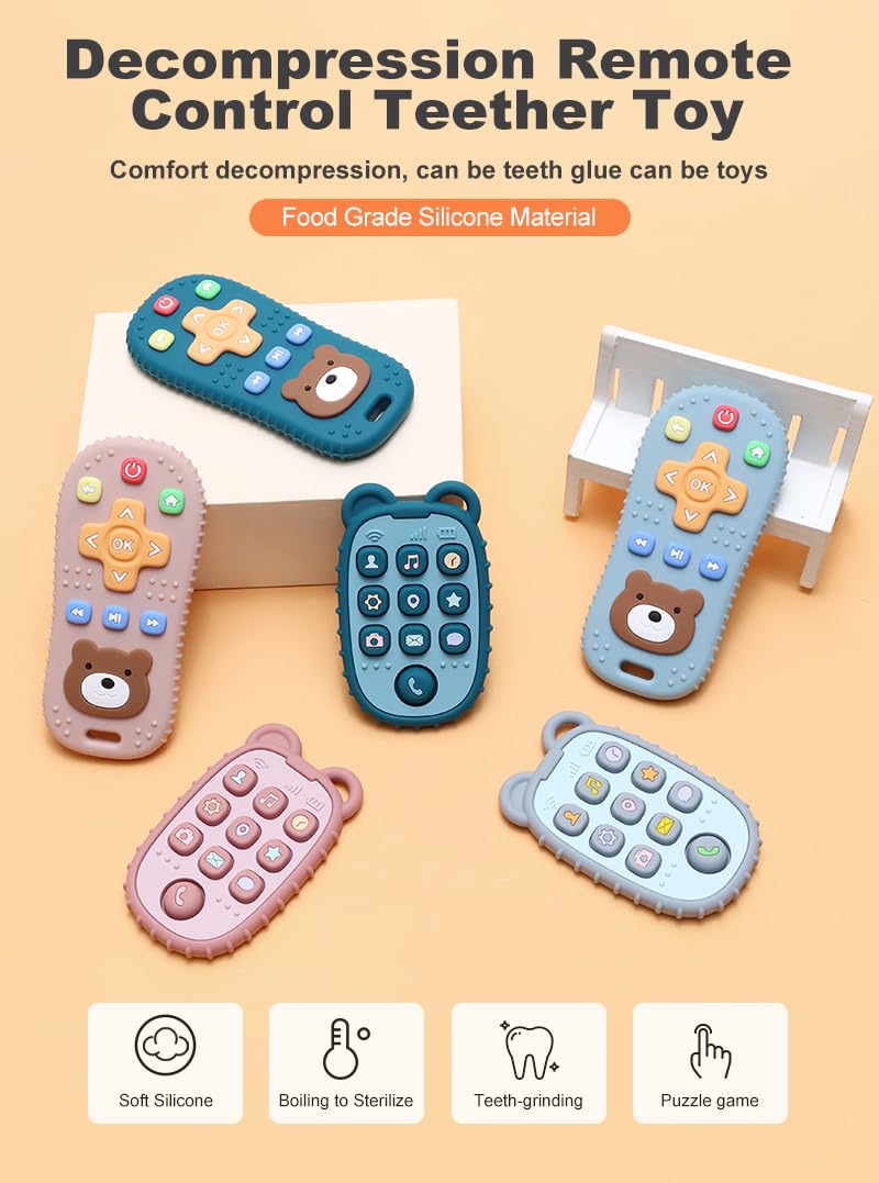 HippoBaby phone-teether with textured buttons for sensory play.