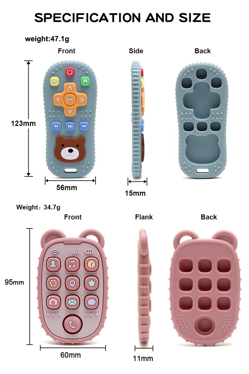 HippoBaby popper buttons closeup, textured surfaces massage gums safely