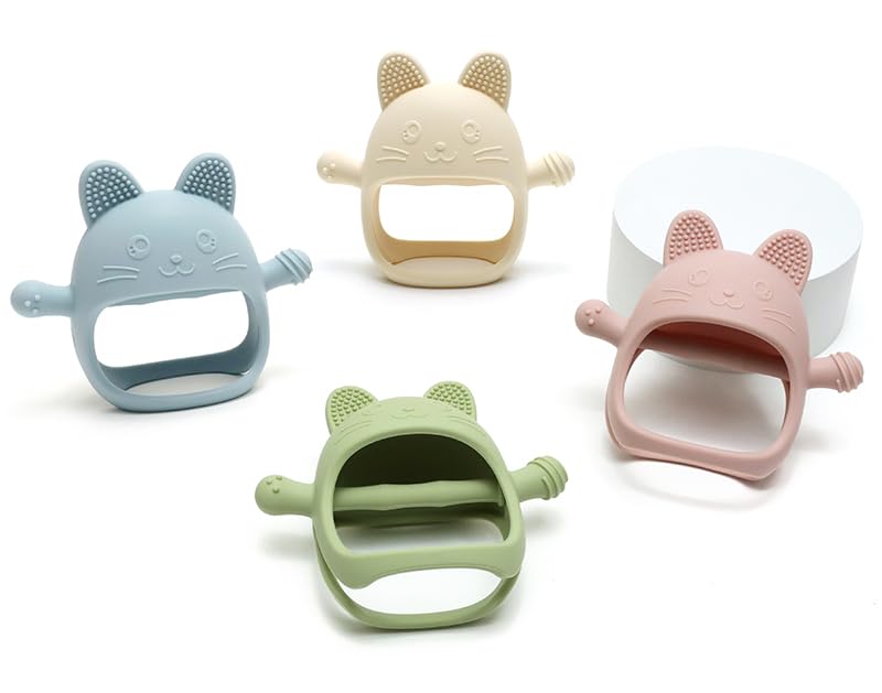 HippoBaby Rabbit Hand Guard Teether dishwasher-safe for quick cleaning