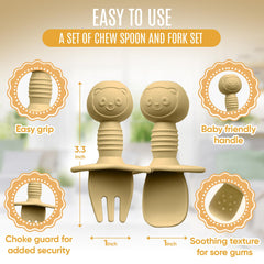 HippoBaby silicone-slotted-spoon closeup supports pre-stage feeding with puree-holding design