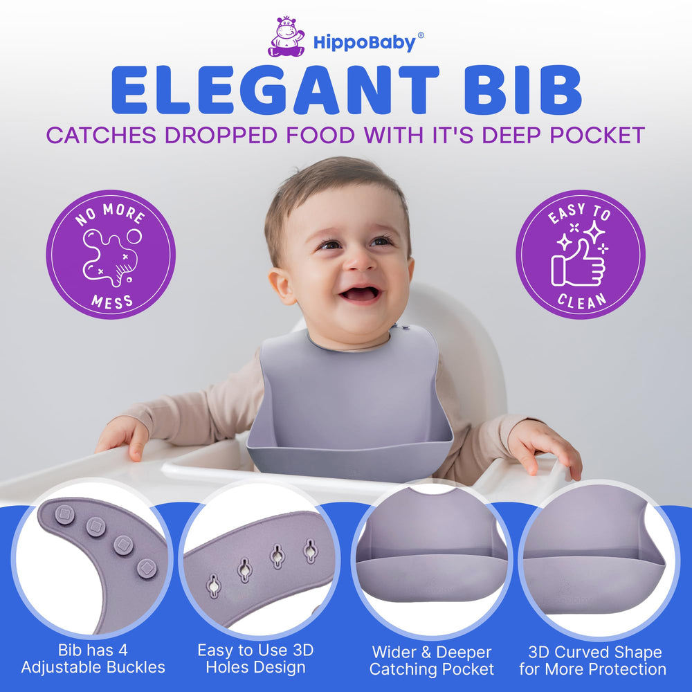 HippoBaby snack cup lid keeps snacks contained for on-the-go use.