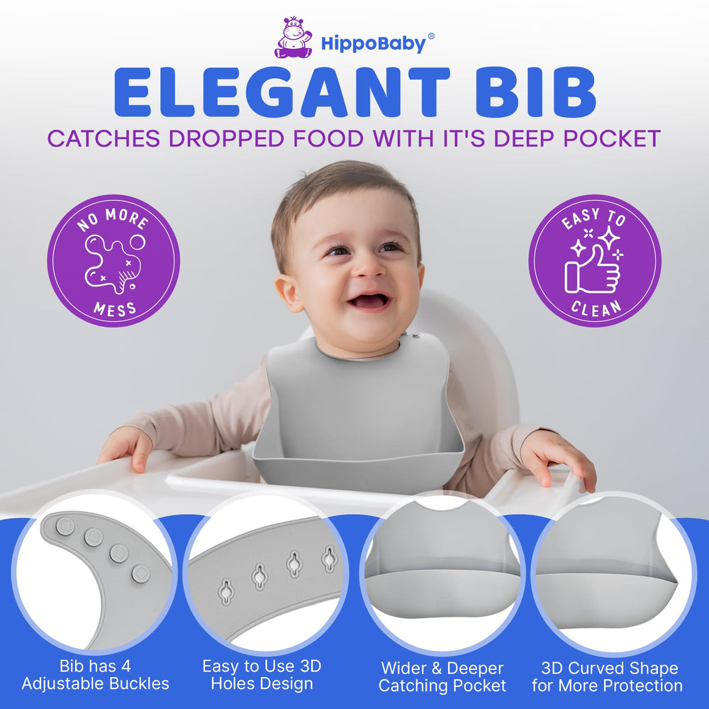 HippoBaby snack cup lid keeps snacks secure for on-the-go feeding.