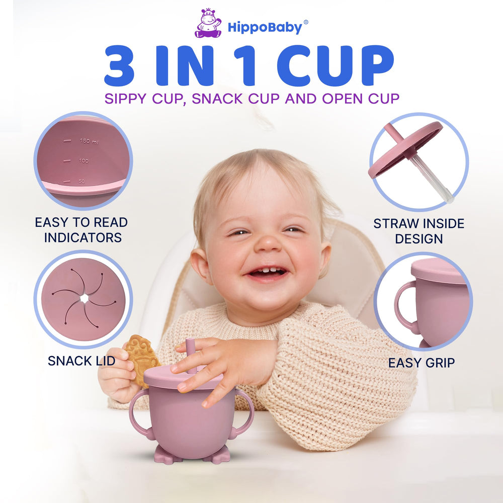 HippoBaby soft fork with safety guards for tiny hands