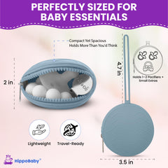 HippoBaby two-pack pastel case keeps clean vs used items neatly separated.