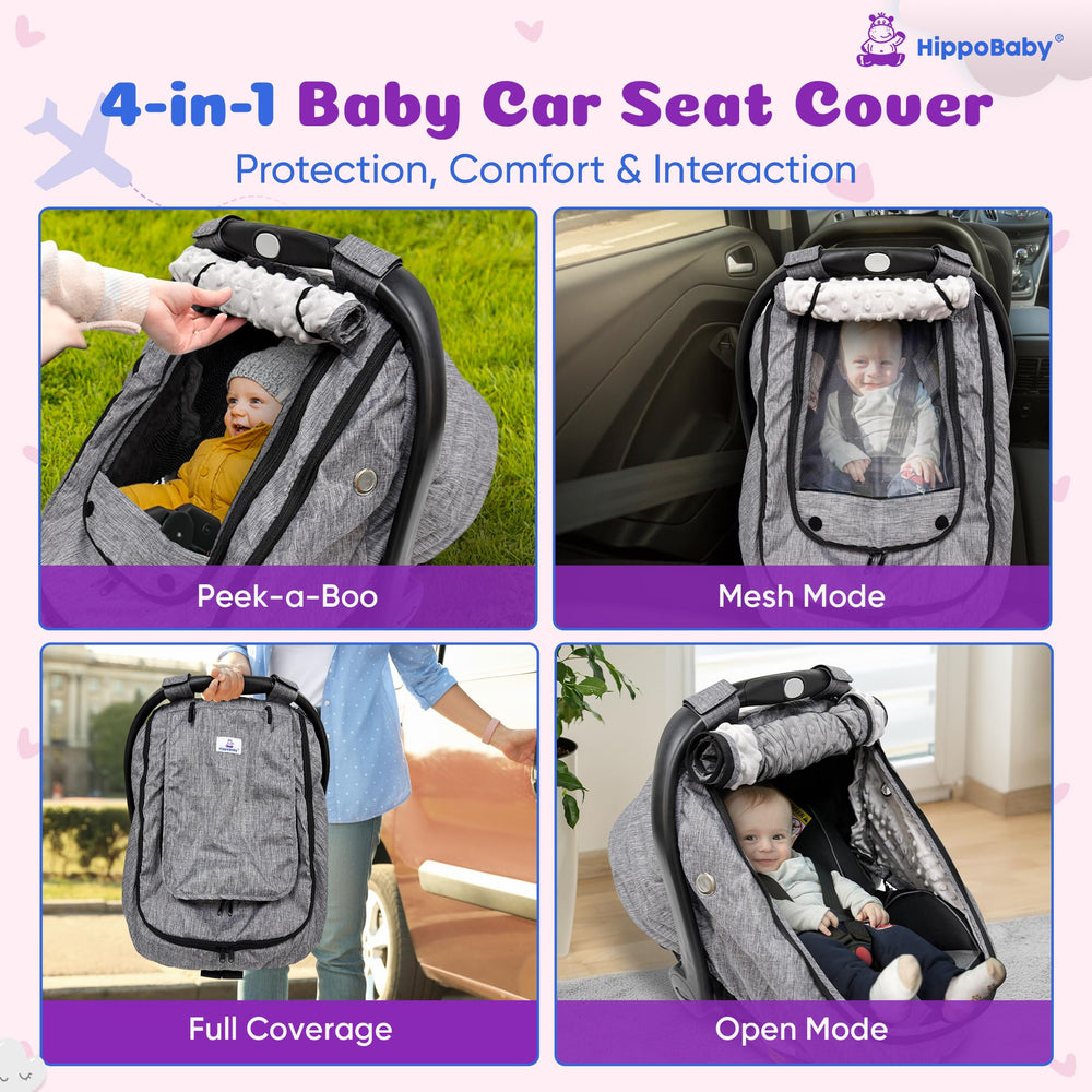 HippoBaby windproof design highlights protection against chilly gusts during commutes.