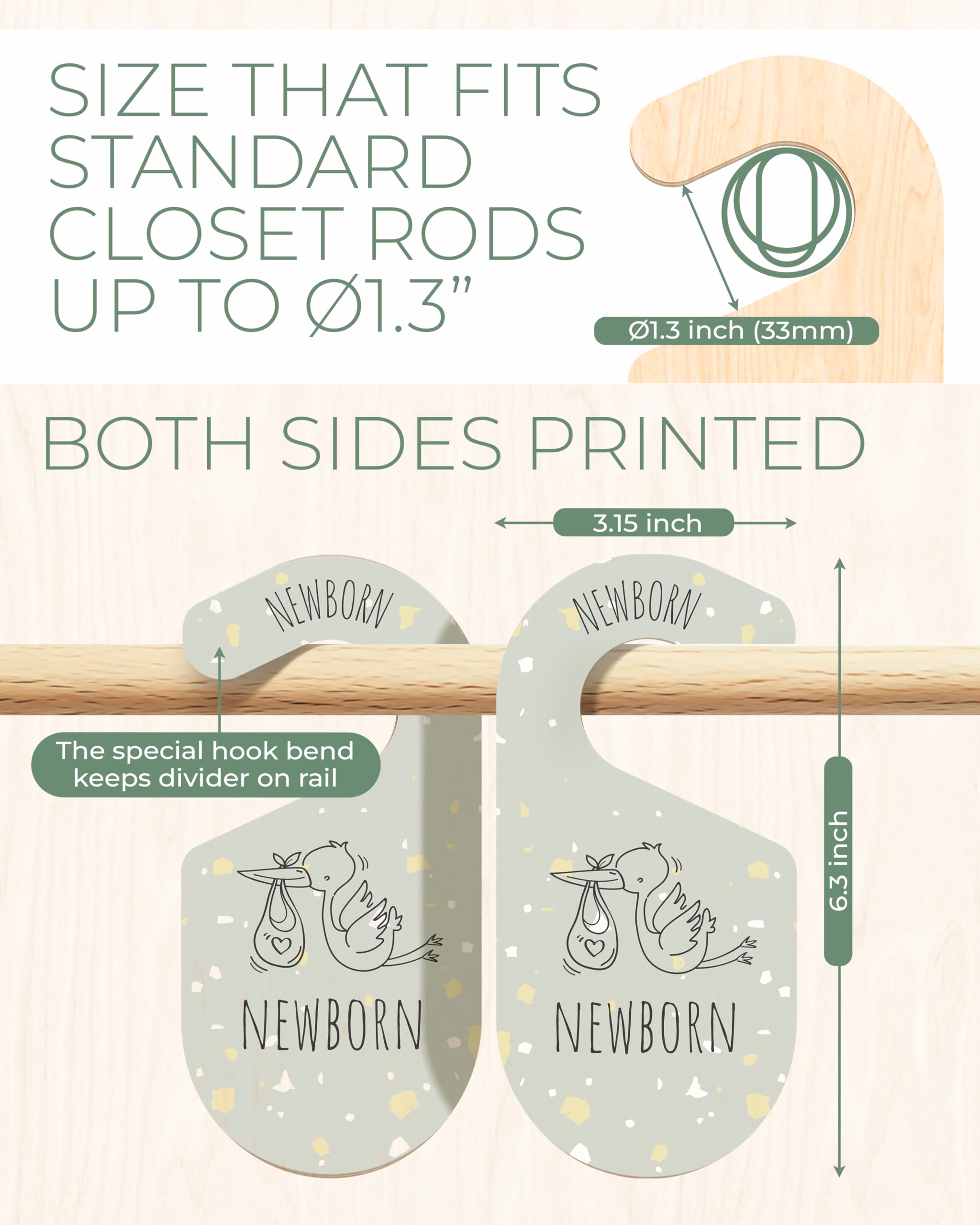 HIPPOTALE age-labels on both sides for quick size identification