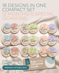 HIPPOTALE wooden milestone 2 month card for crisp month-by-month updates.