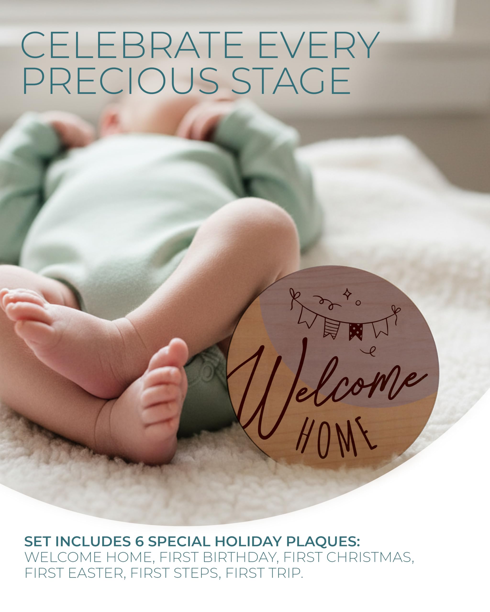 HIPPOTALE first Christmas milestone card suits festive family portraits and keepsake albums.