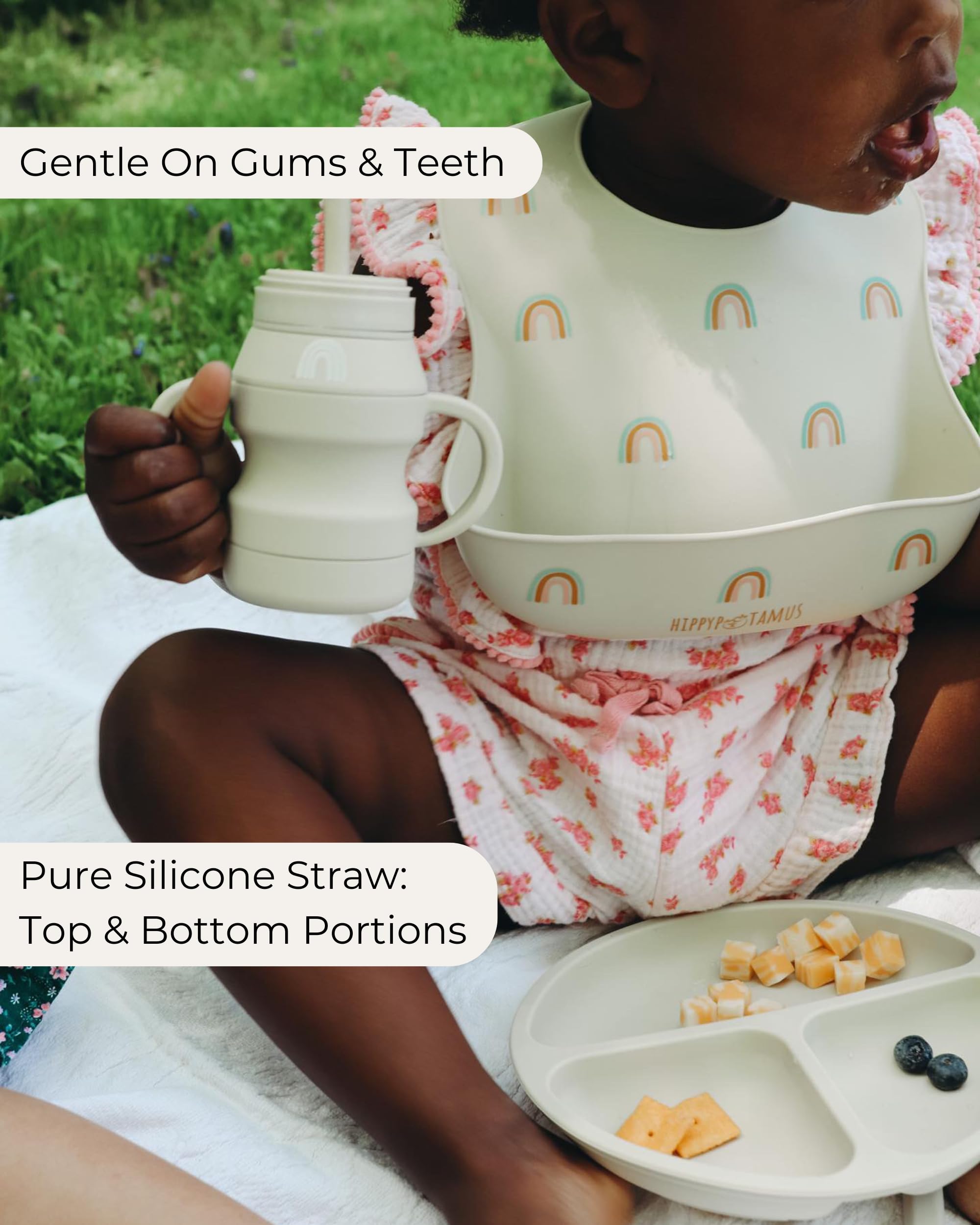 Hippypotamus dishwasher-safe image signals simple cleaning after meals