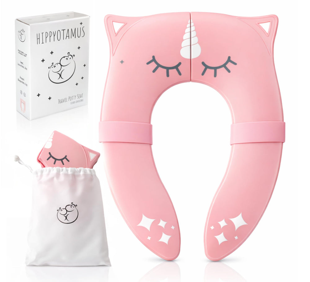 Hippypotamus travel potty seat folding for compact on-the-go use.