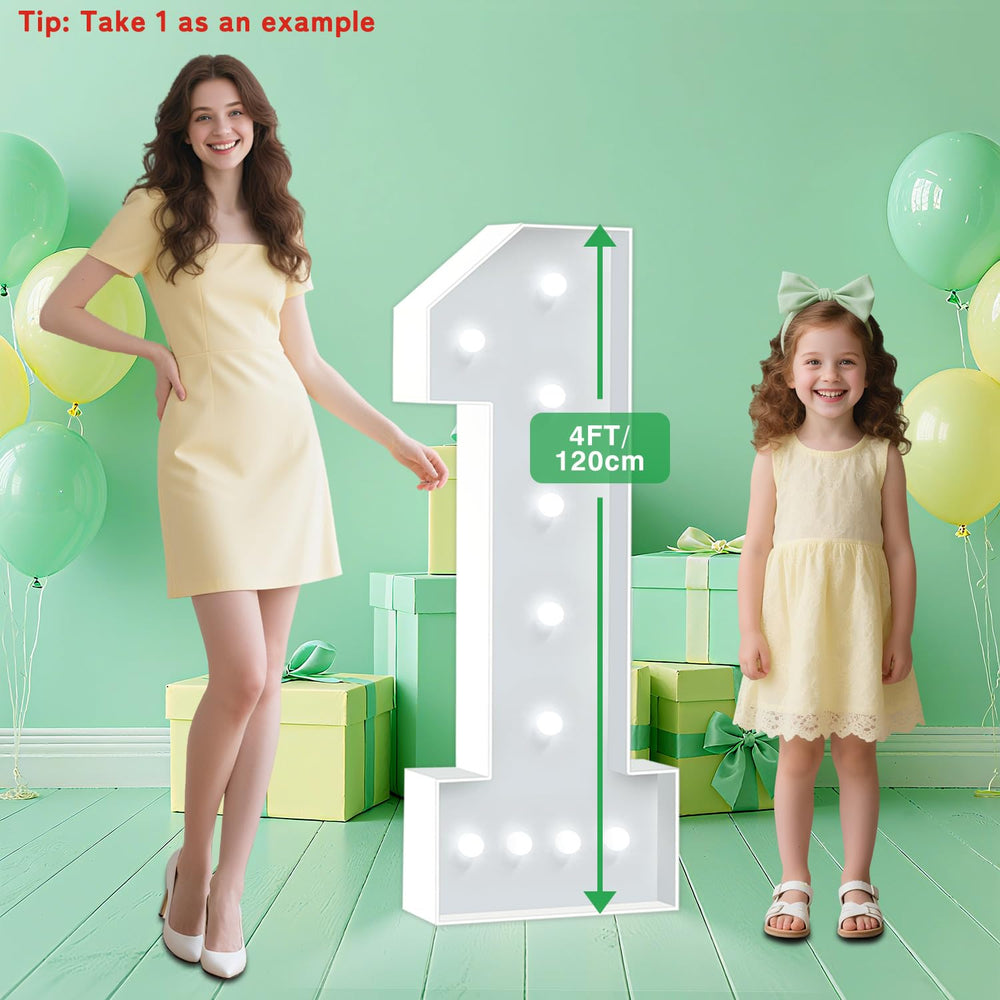 Hitino marquee numbers 13-4ft side-angle view for versatile indoor-outdoor displays