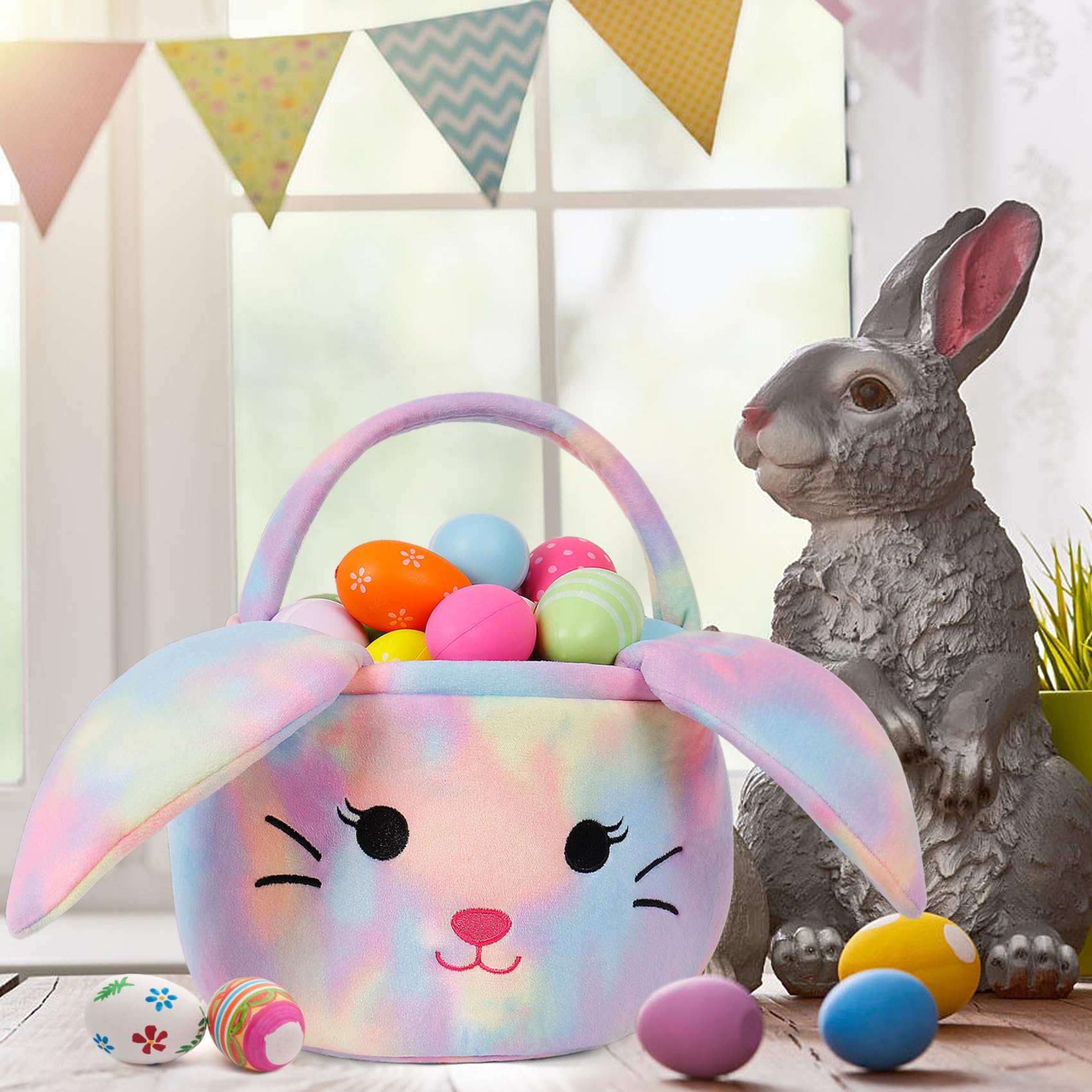 HitToys Easter Bunny Basket care-wash, hand-washable for easy cleanup.