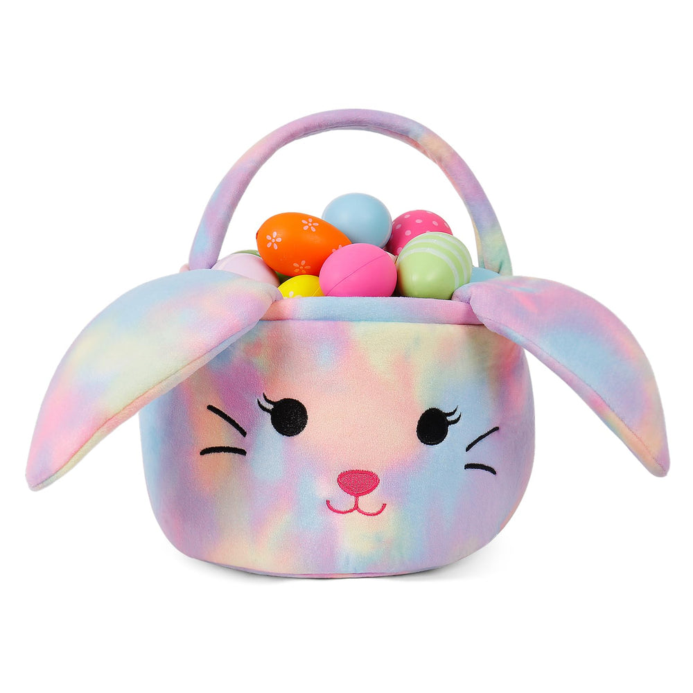 HitToys Easter Bunny Basket foldable-ears close-up, convenient for compact storage.