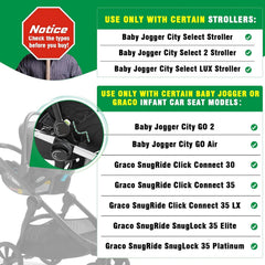 Hiumtree car seat adapter highlights Graco compatibility for easy infant-stroller use.