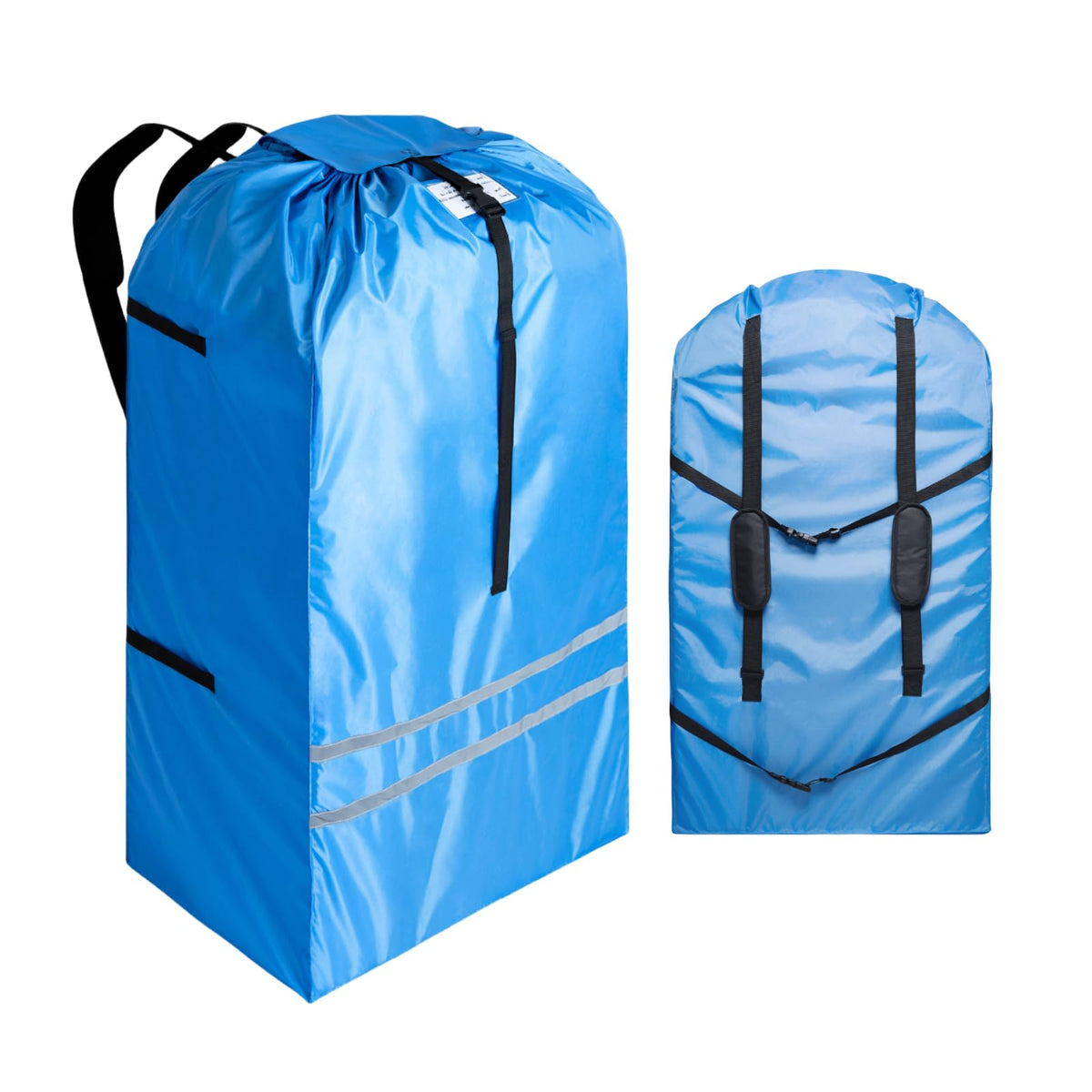 Hiviva extra large stroller bag dimensions show it fits large double strollers during air travel.