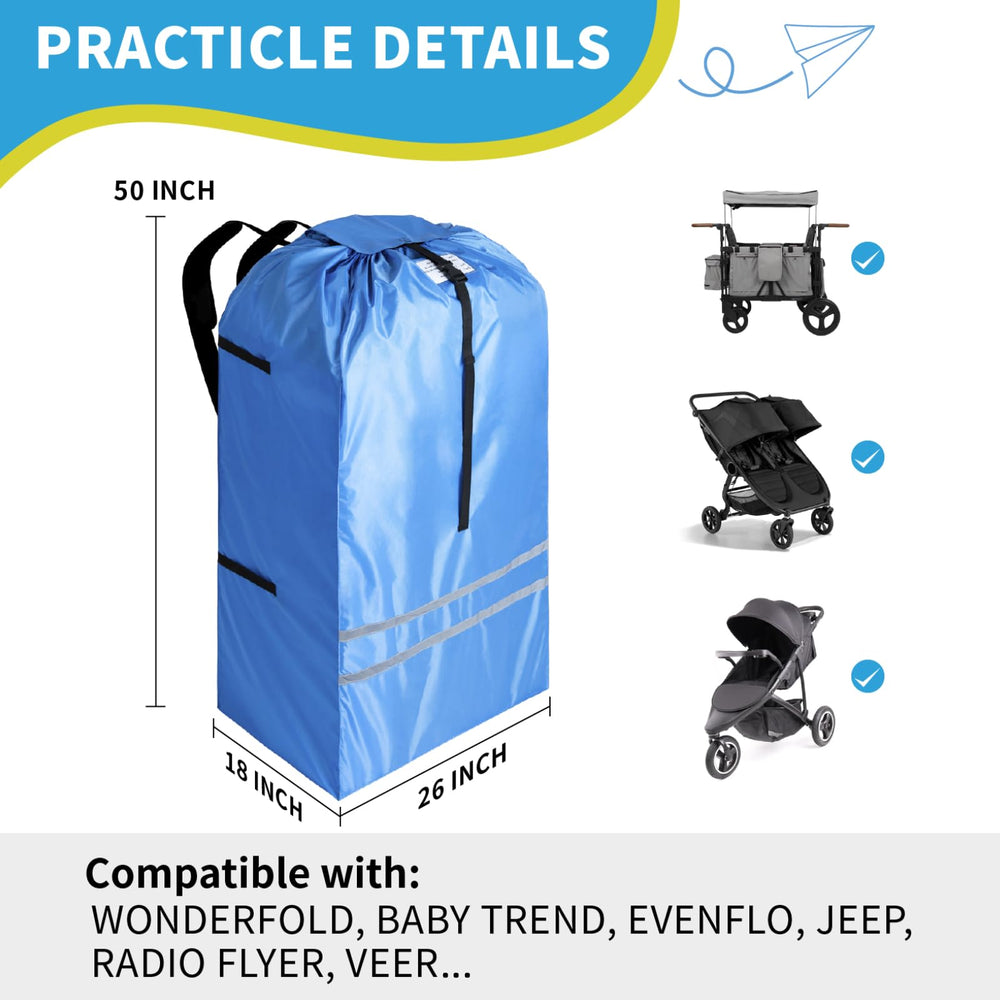 Hiviva gate-check bag with separate strap attachment for versatile transport