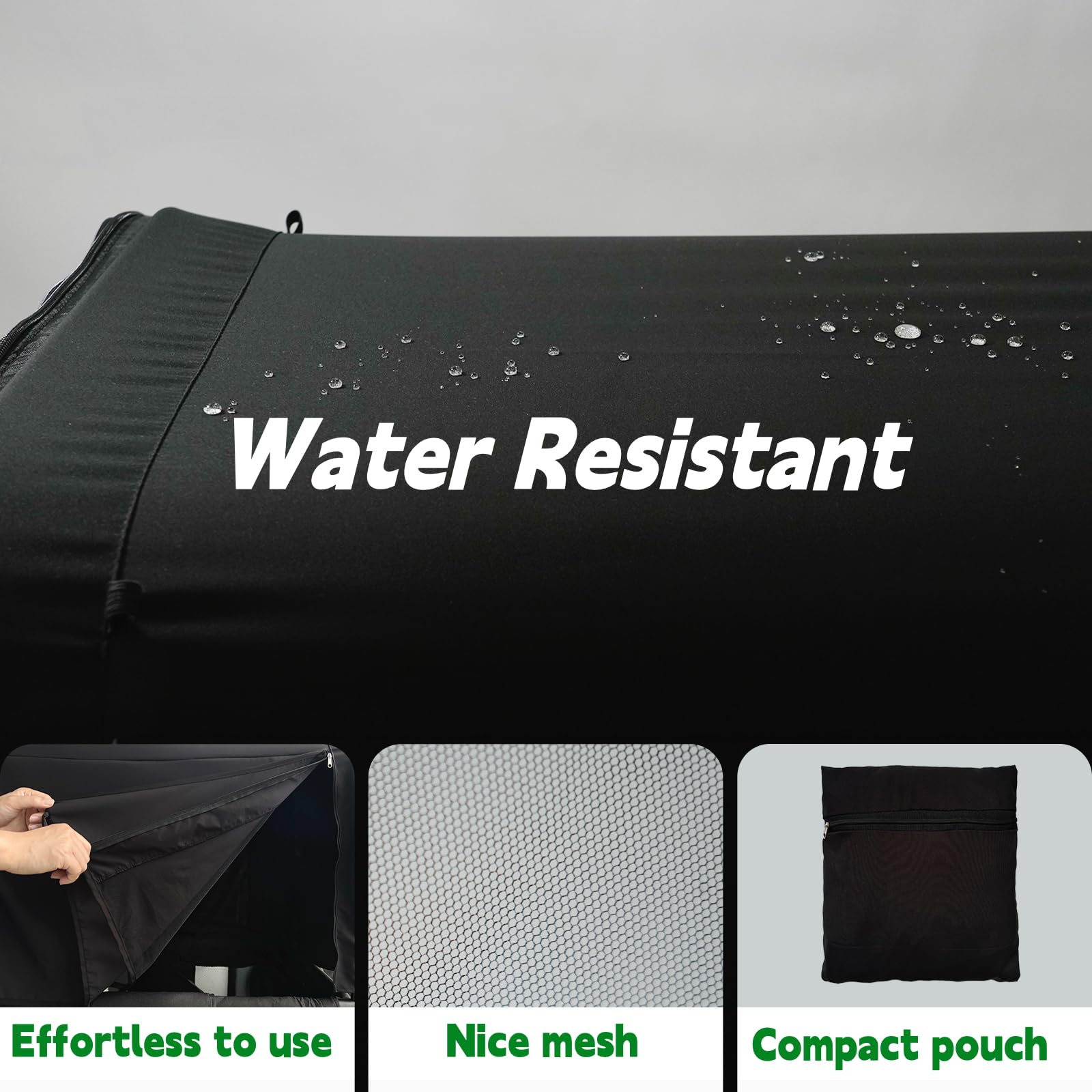Hiviva wagon weather shield mosquito-net closed for bug-free outdoor space