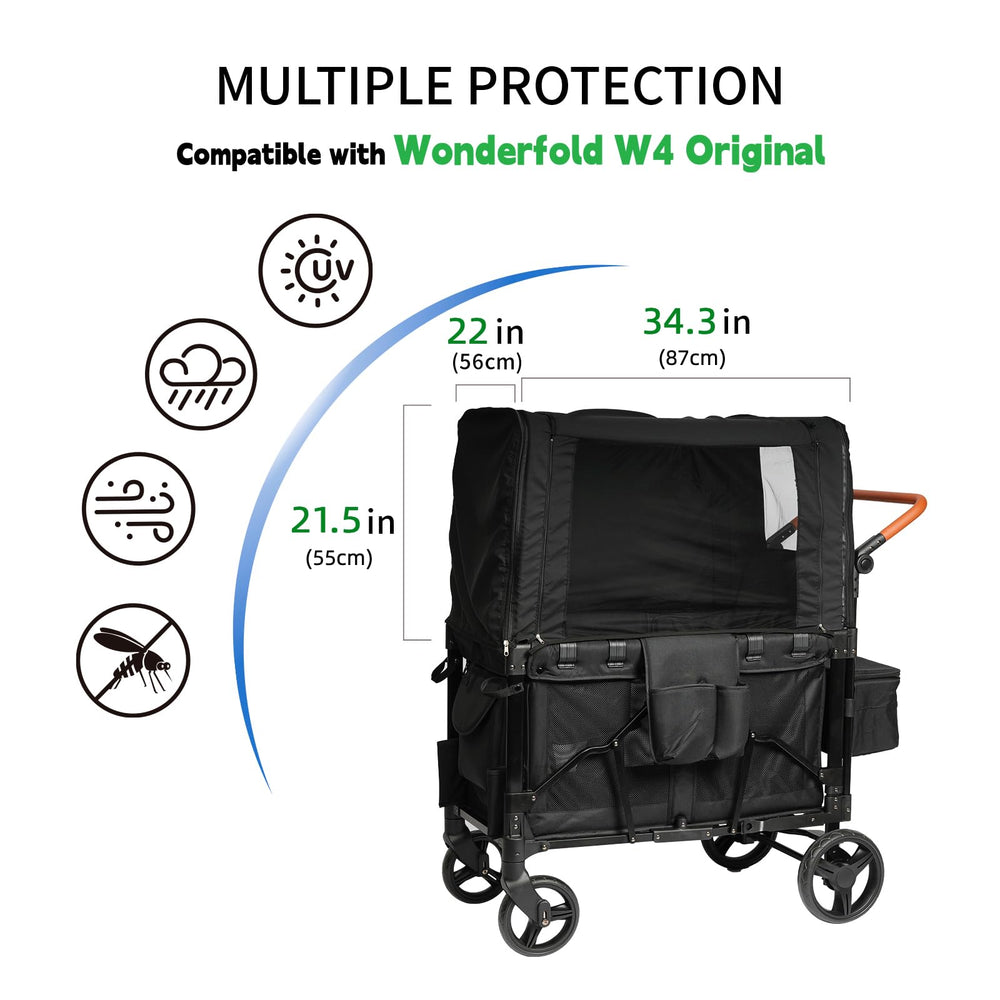 Hiviva wagon weather shield waterproof fabric keeps gear dry during light showers