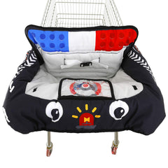 HIVVI police car cart cover front view gives baby a comfy shopping experience