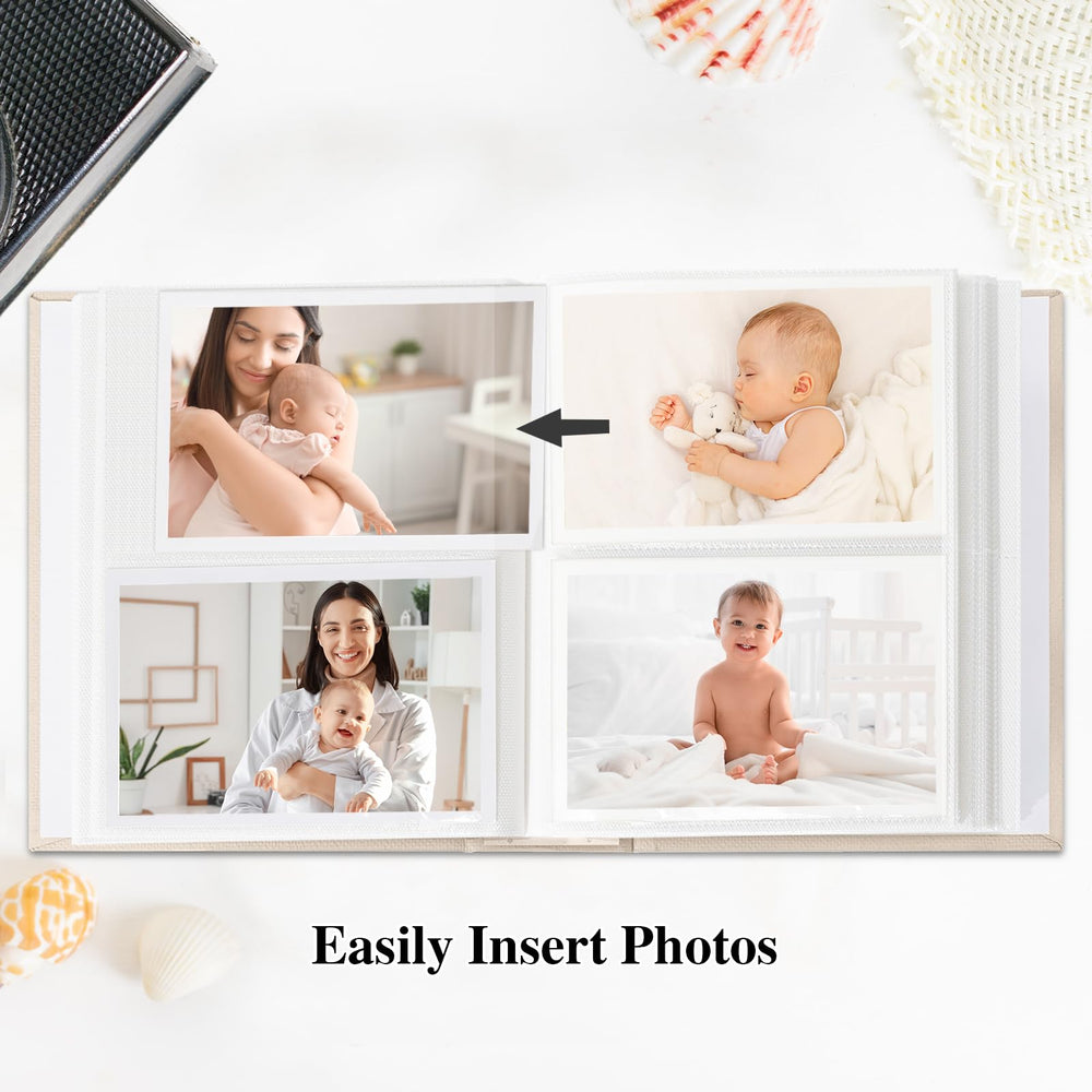 Hiwhy 200-photo capacity fits 4x6 prints for complete albums.