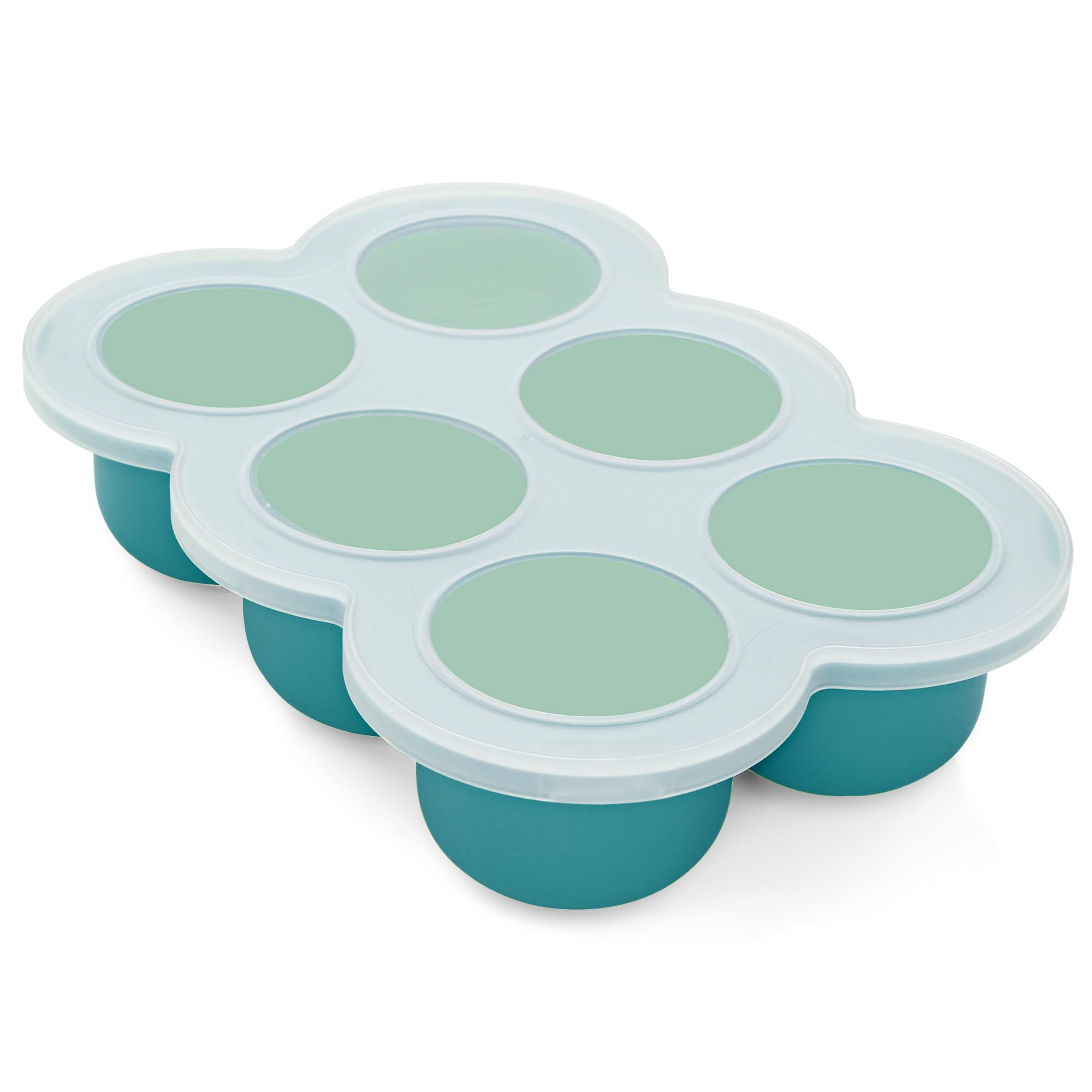 HIWOOD baby-food-freezer-tray with teal lid keeps portions ready for quick meals