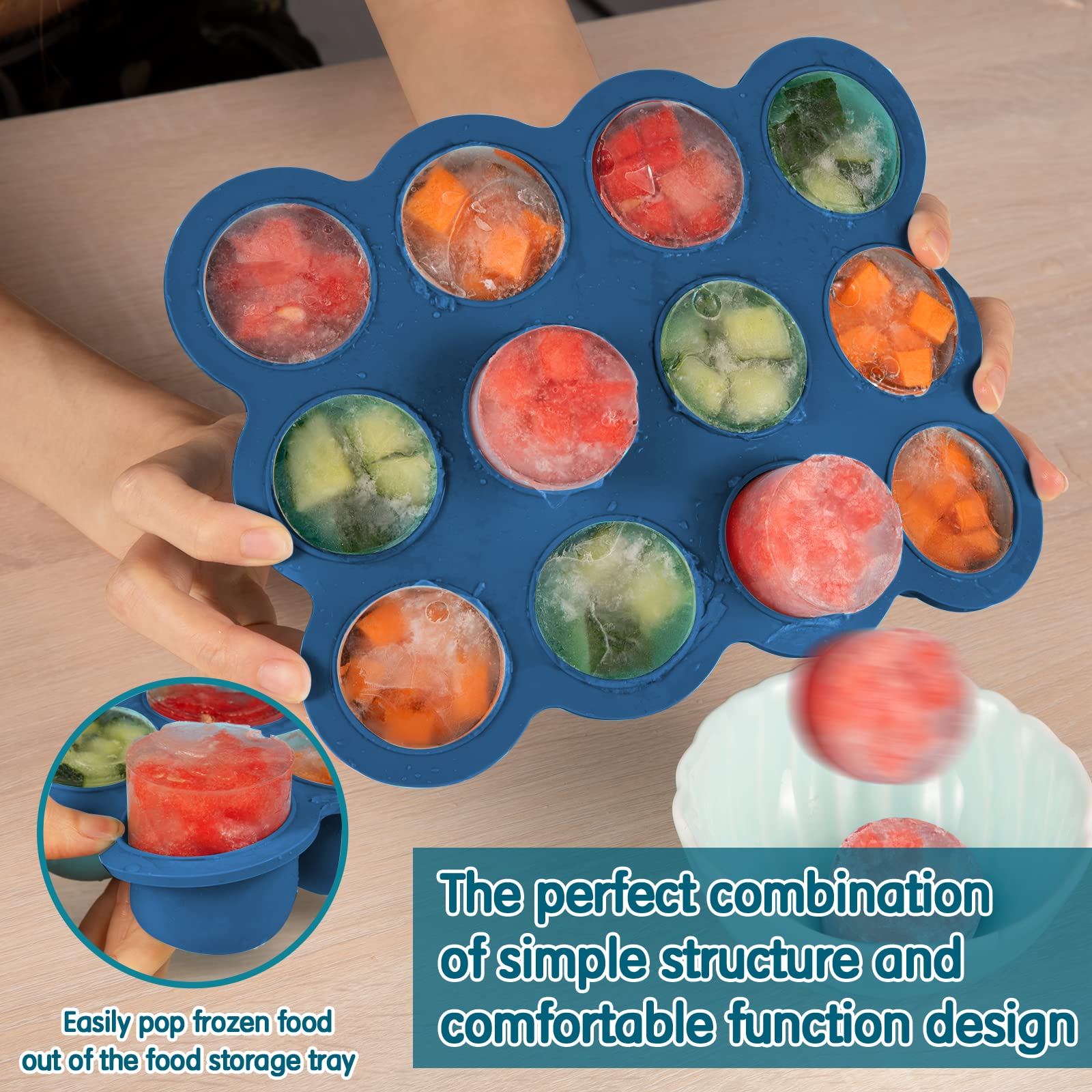HIWOOD dishwasher-safe silicone tray for quick cleanup.