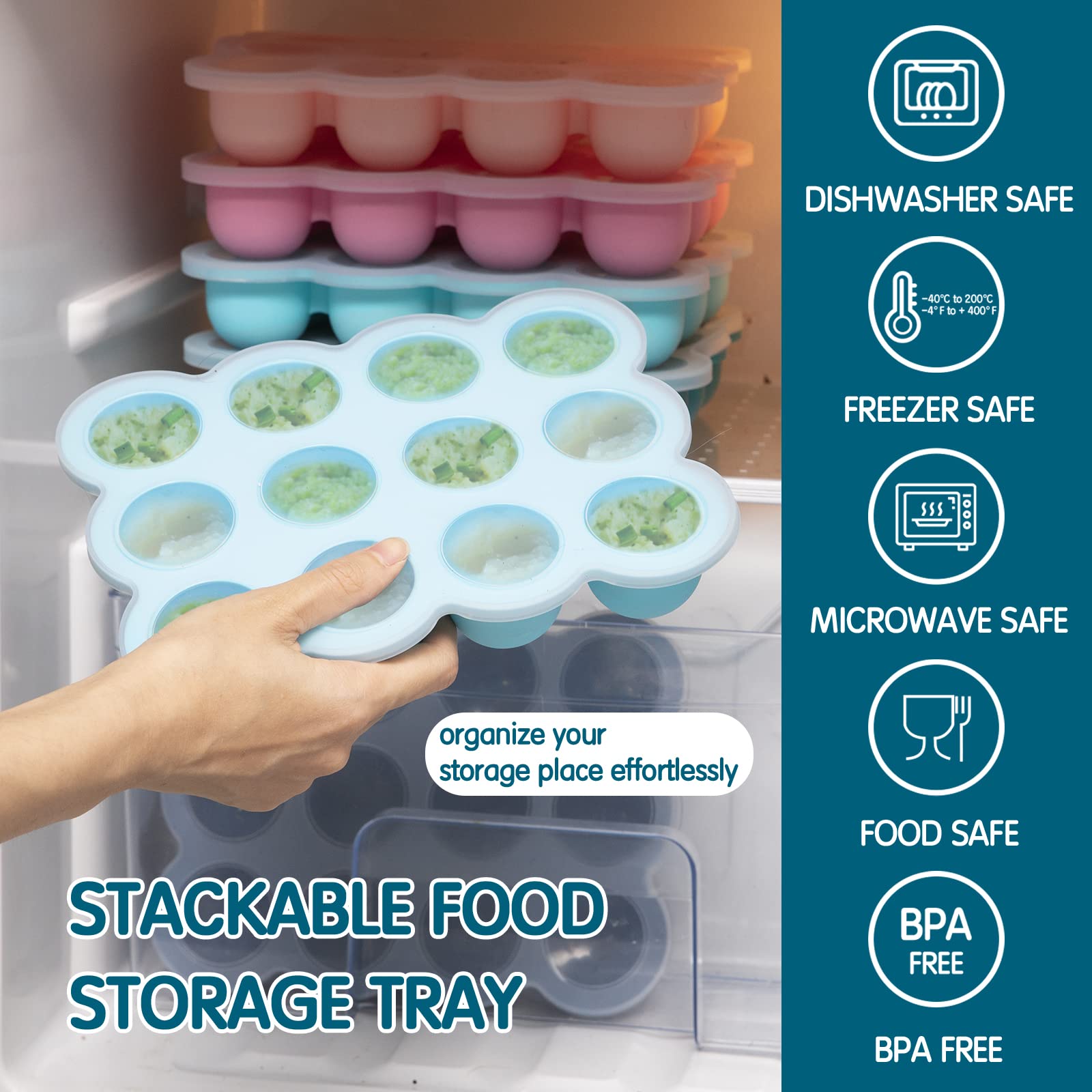 HIWOOD multi-functional tray doubles as ice cubes and molds.