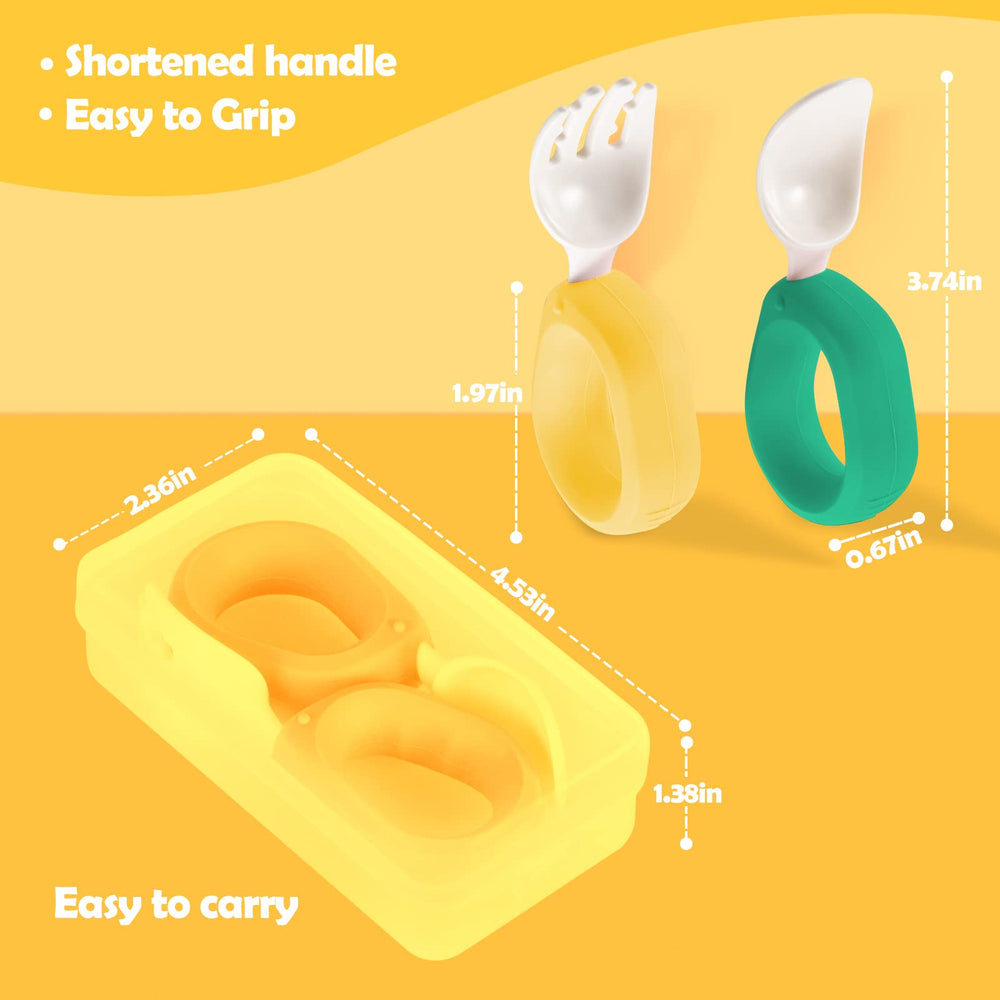 HIWOOD travel-friendly utensils support toddler independence during meals anywhere.