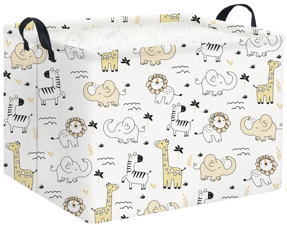 HIYAGON Baby Baskets front view shows woodland design and ample storage.