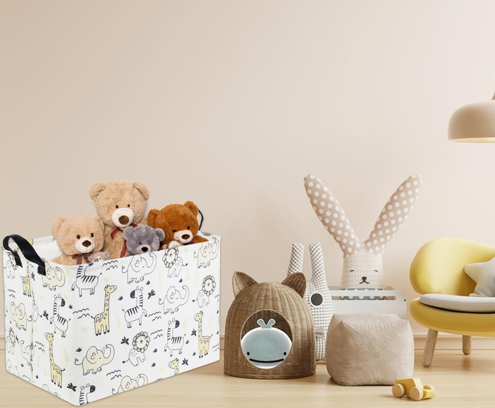 HIYAGON Baby Baskets side view highlights reinforced handles for easy carrying.