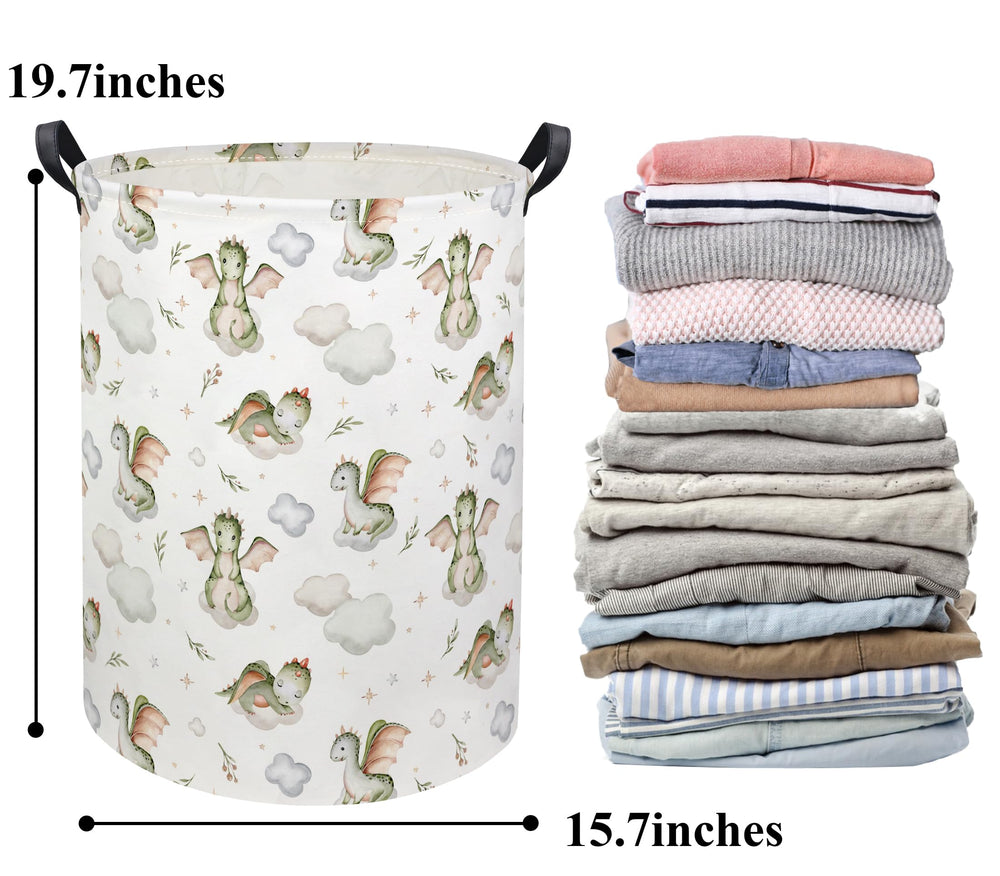 HIYAGON nursery decor basket adds a charming butterfly or dinosaur vibe to the room
