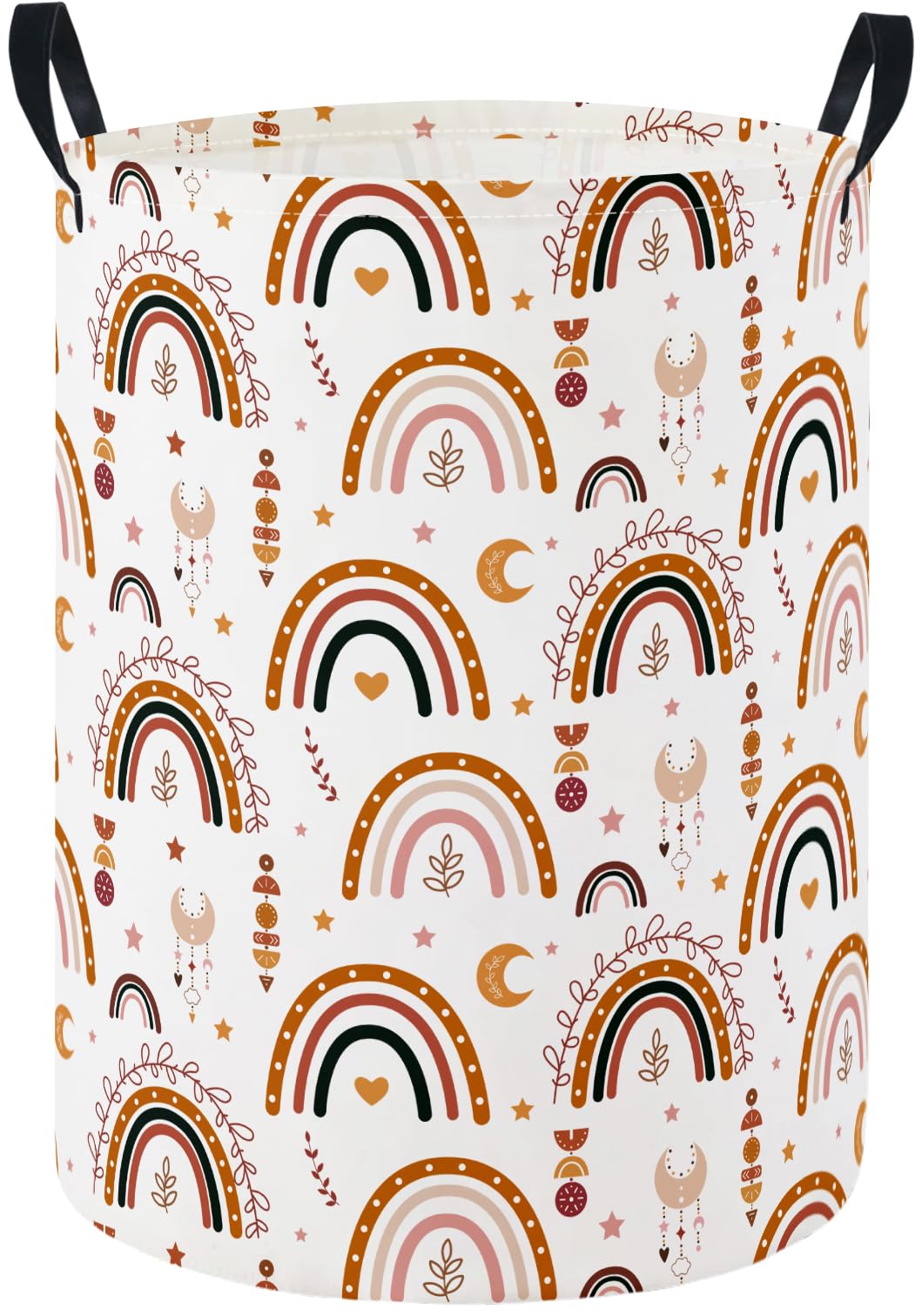 HIYAGON baby laundry hamper with rainbow pattern provides spacious nursery storage