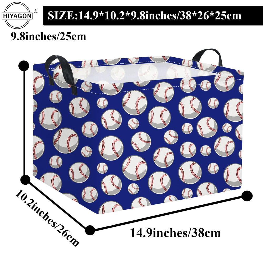 HIYAGON baseball bin large size for books toys and more