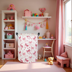 HIYAGON Butterfly Baby Laundry Basket pattern closeup highlights cute butterfly motif for kids room decor.