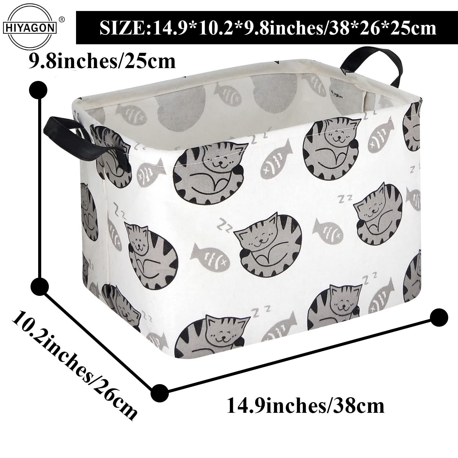 HIYAGON Cat Basket packaging note explains care and setup tips