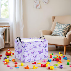 HIYAGON collapsible basket with leather handles for easy transport.