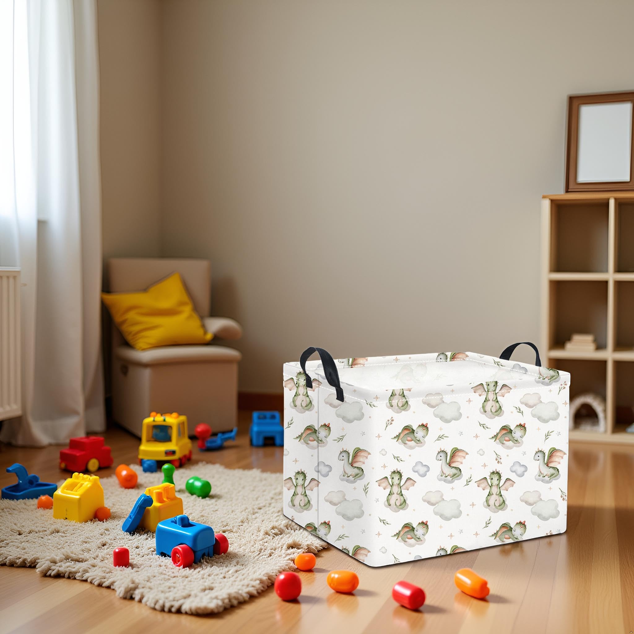 HIYAGON collapsible canvas basket with waterproof lining for closet use