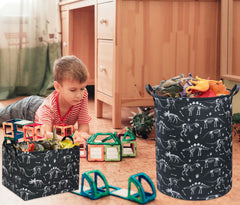 HIYAGON dinosaur bin top view keeps shape with metal frame