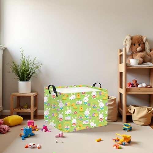 HIYAGON Easter Basket made of linen and cotton with waterproof coating