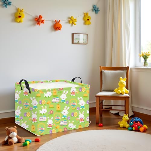 HIYAGON Easter Basket used as a toy storage bin for organized playtime