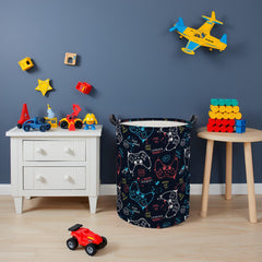 HIYAGON Game laundry basket shows two handles for easy moving and quick cleanup.