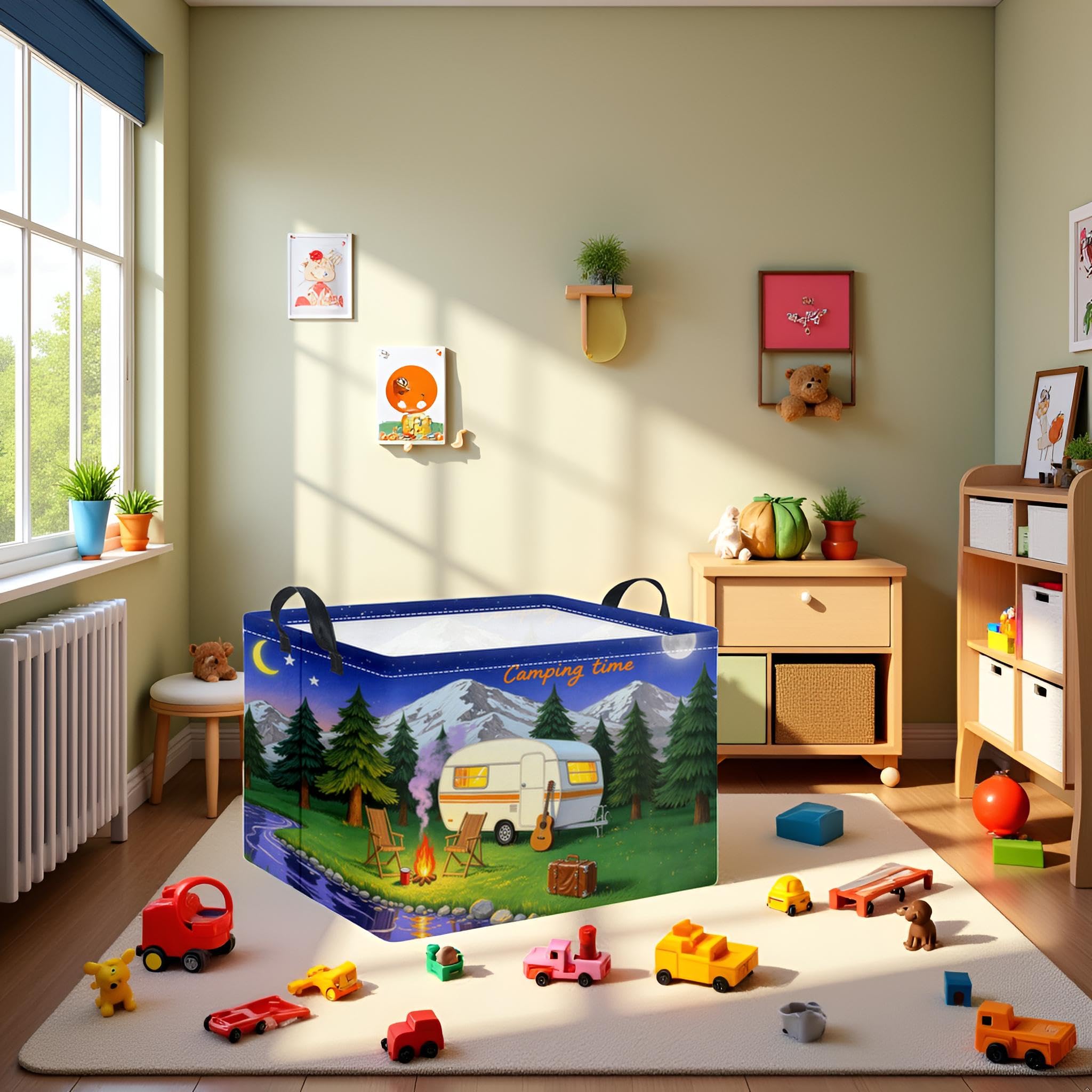 HIYAGON rectangular baby basket canvas detail shows sturdy frame for daily use.