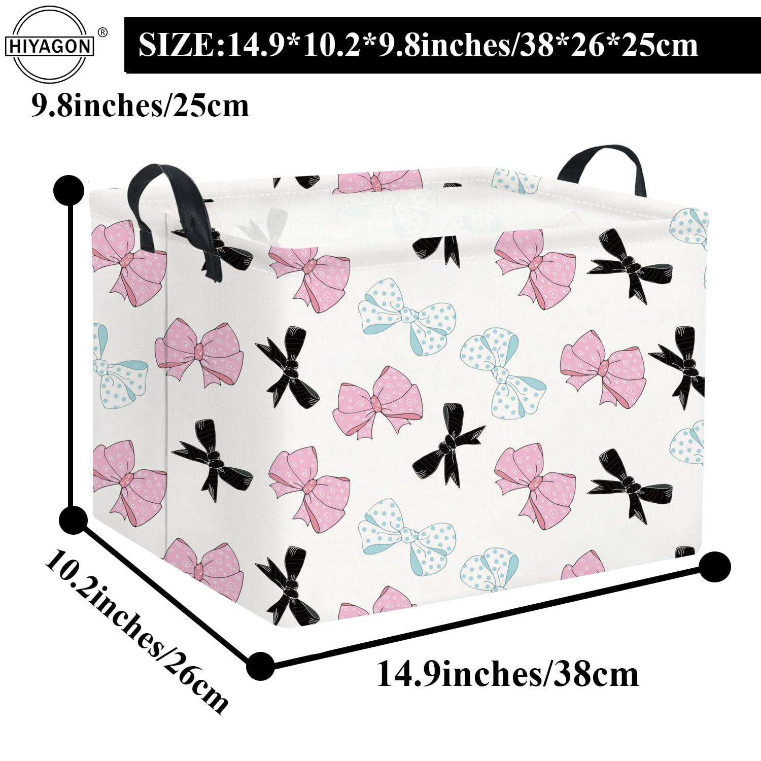 HIYAGON bowknot basket with towels in bathroom proves laundry storage option