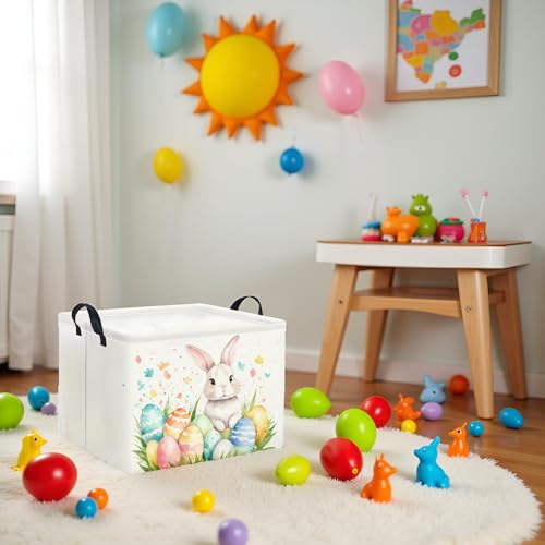 HIYAGON rectangular Easter basket collapsible design saves storage space