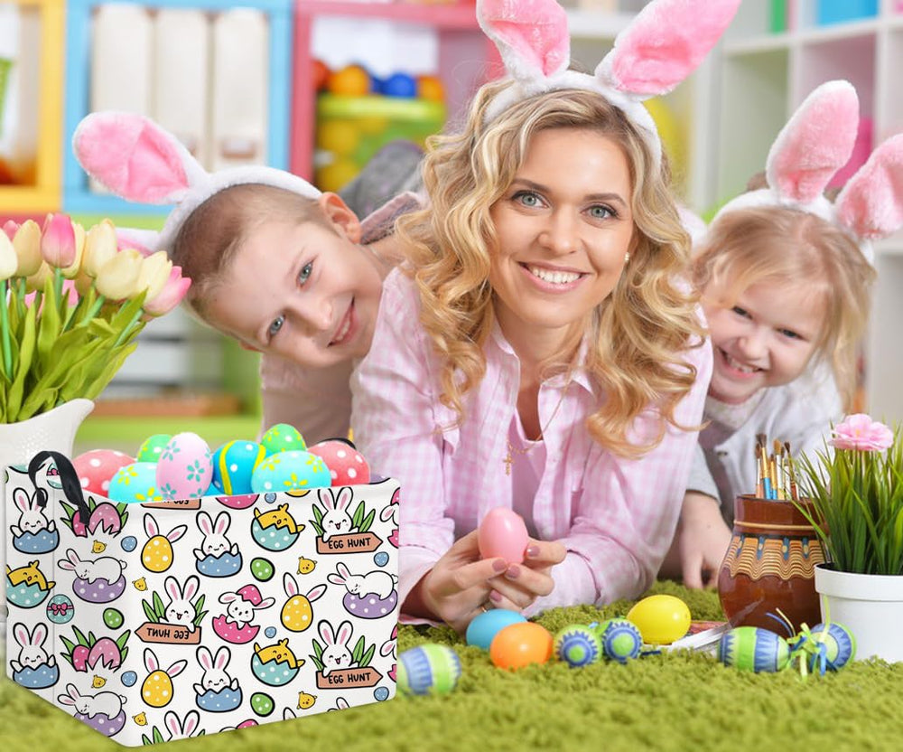 HIYAGON rectangular Easter basket metal frame aids in keeping shape