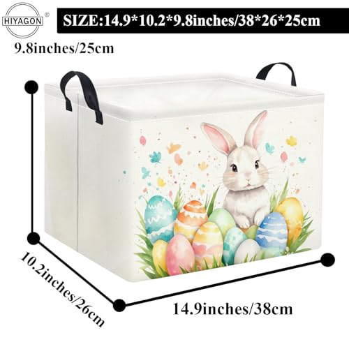 HIYAGON rectangular Easter basket ideal for kids rooms as storage decor